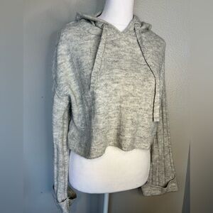 Sincerely Jules Light Gray Hooded Sweater